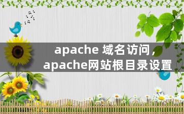 apache 域名访问，apache网站根目录设置